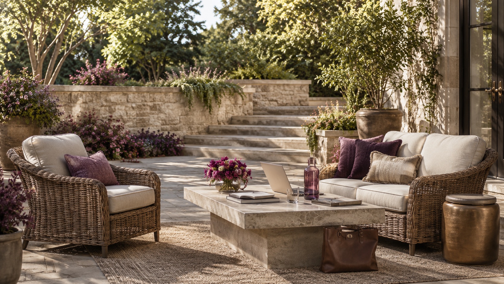 Garden patio.